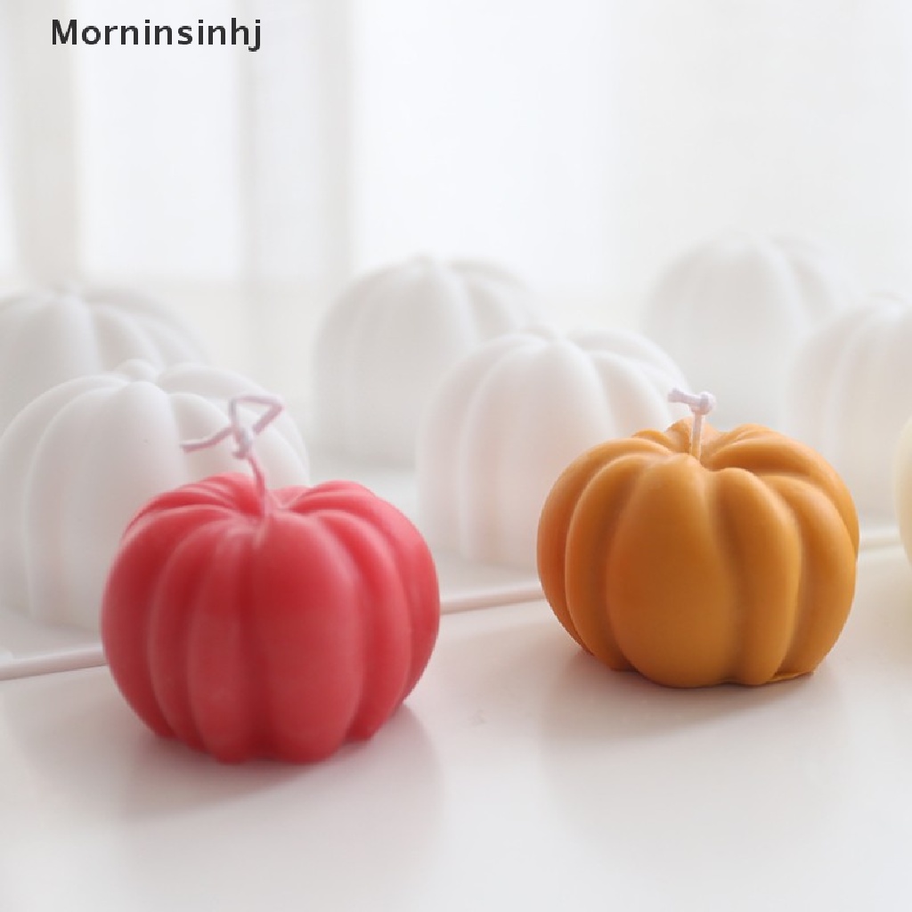 Mornin Cetakan Silikon Bentuk Labu Mini Cetakan Plester Halloween Dekorasi Rumah id