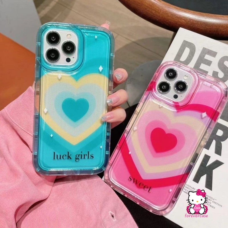 Oppo A15 A3s A5 A9 A95 A96 A76 A7 A53 A5s A17 A17K A12 A57 A16 A54 A55 A74 A16s A16K A1K A77s A31 A52 A12E A72 A35 A15s A77 A16E A33 A92 Airbag Ins Gradasi Love Heart Soft Case