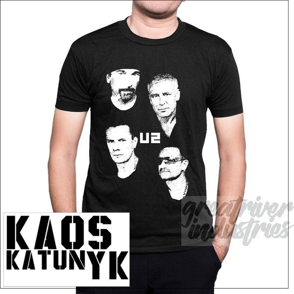 kaos u2 cotton
