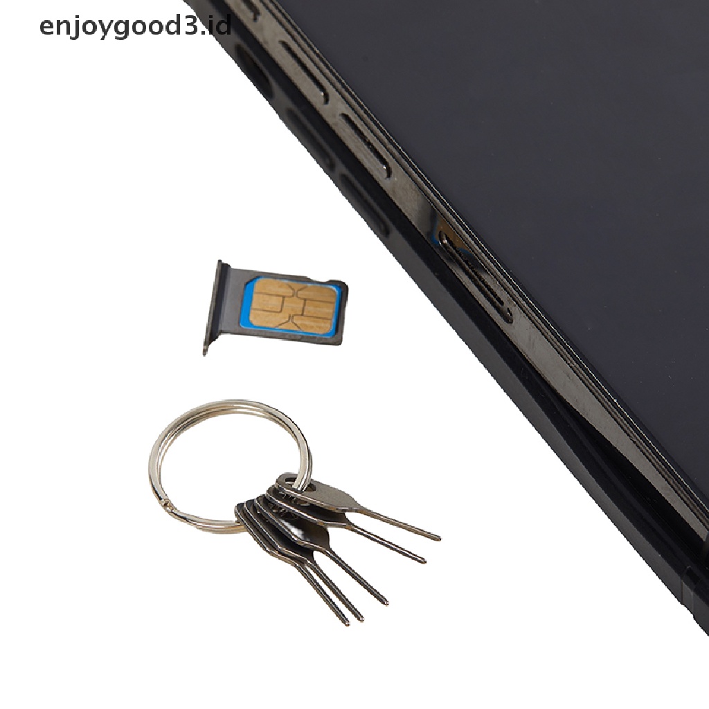 【Rready Stock】 5pcs/Set SIM Card Eject Pin Key Tool  SIM Card Tray Holder for Phone （ID）