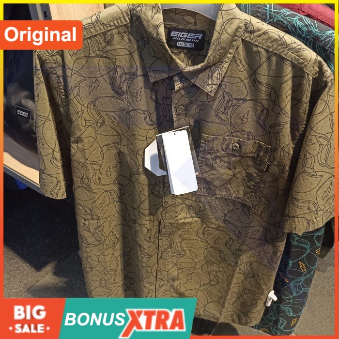 Kemeja EIGER19891989 ALABAMA SS SHIRT 91000 7627 Original Lengan Pendek Cowok Bandung