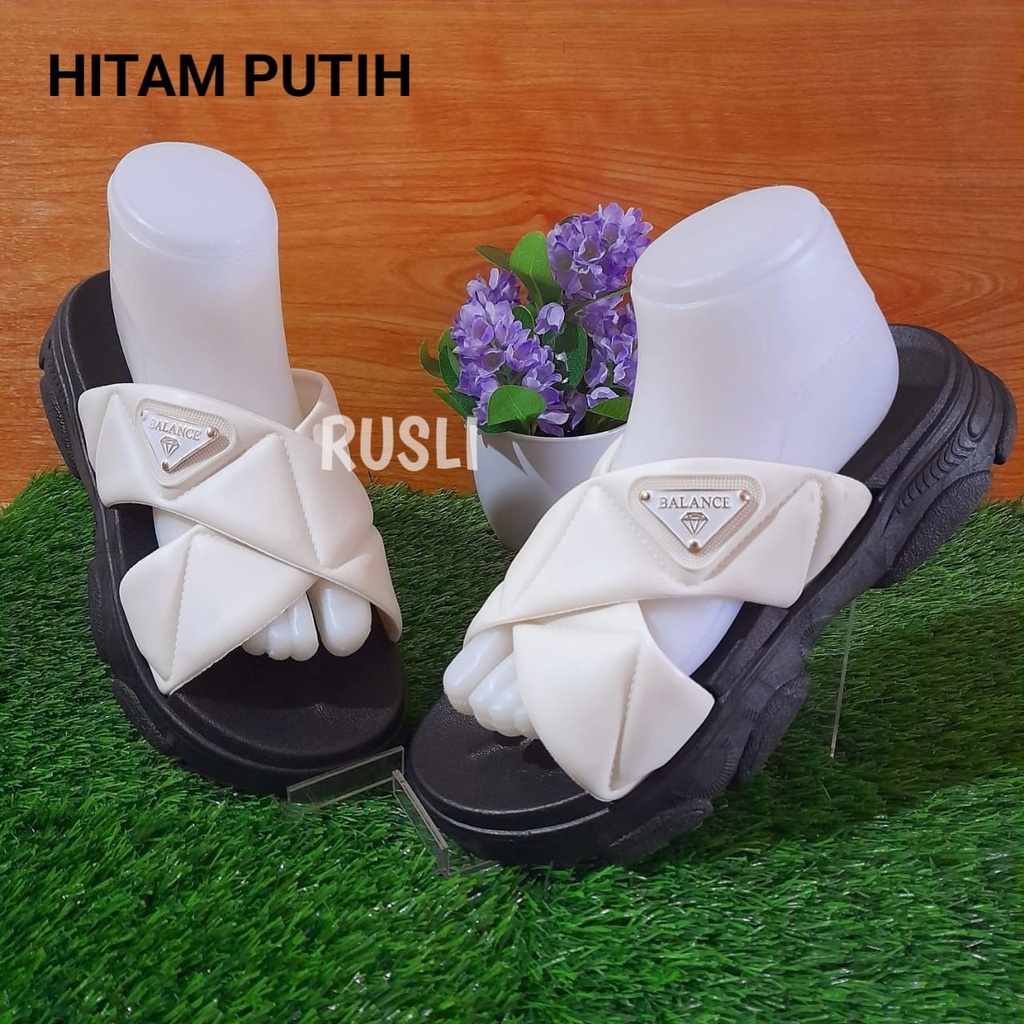 (COD) Sandal Wedges Silang Jelly Premium Balance 2201-K13