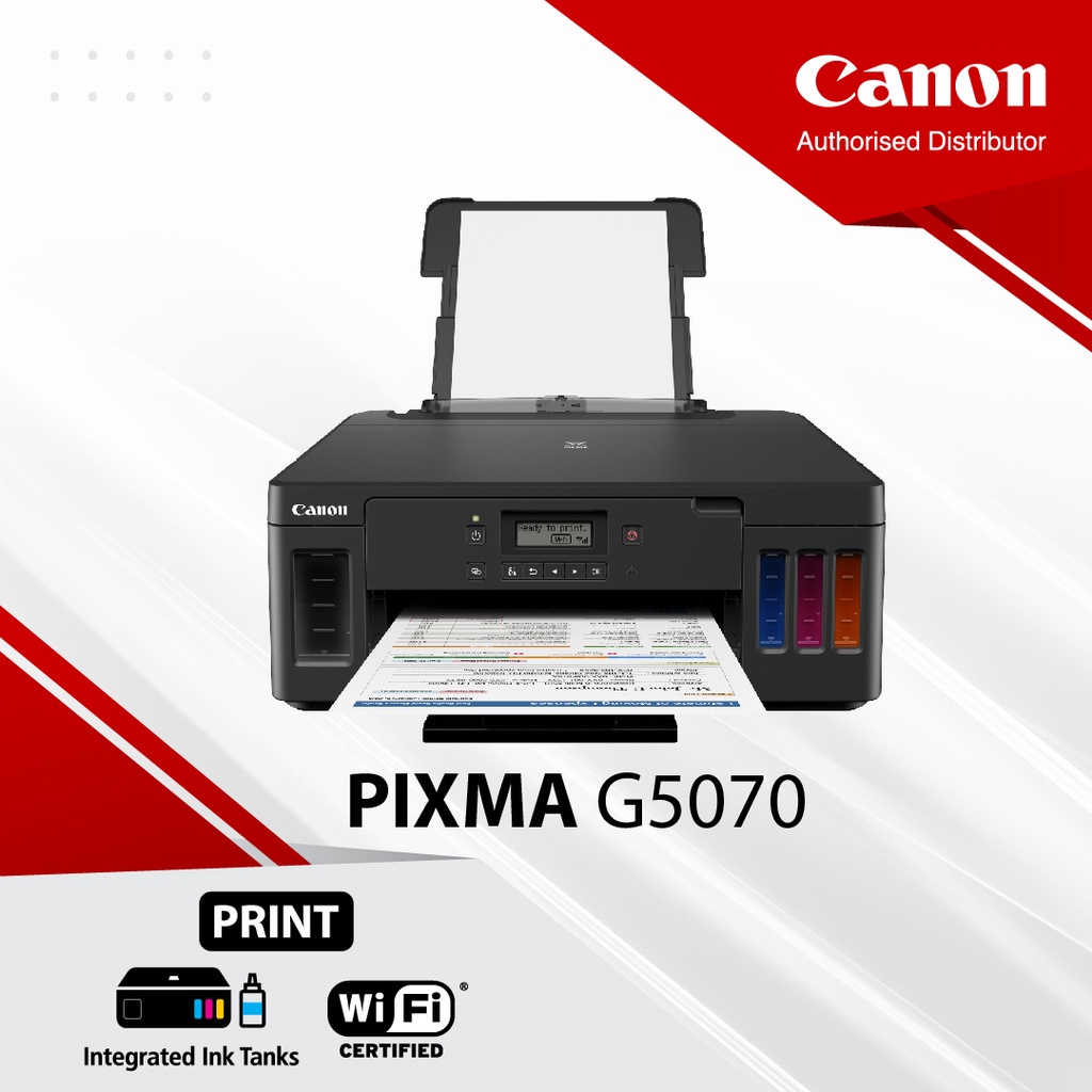 PRINTER CANON PIXMA G5070 WIRELESS SINGLE FUNCTION INKTANK PRINTER GARANSI RESMI