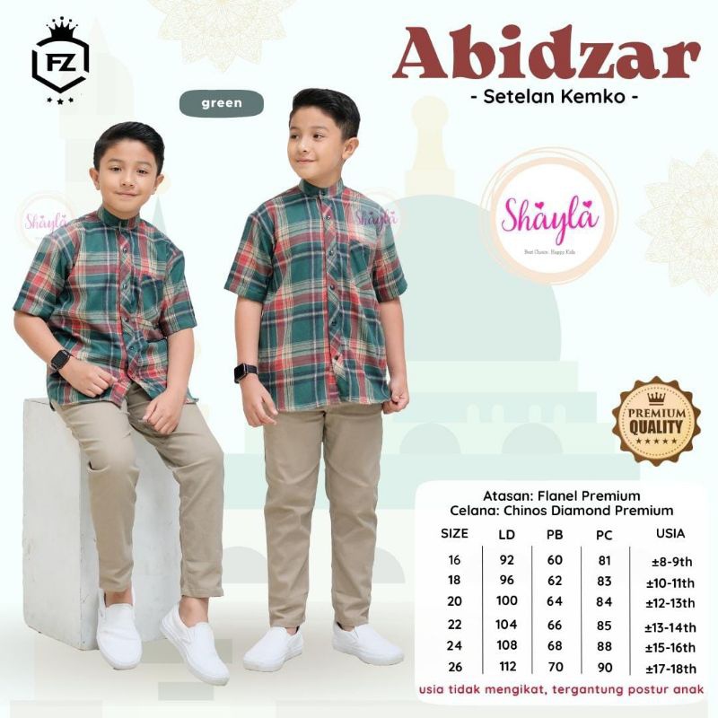 ABIDZAR SET Kemko By SHAYLA | Kemko+Celana Anak