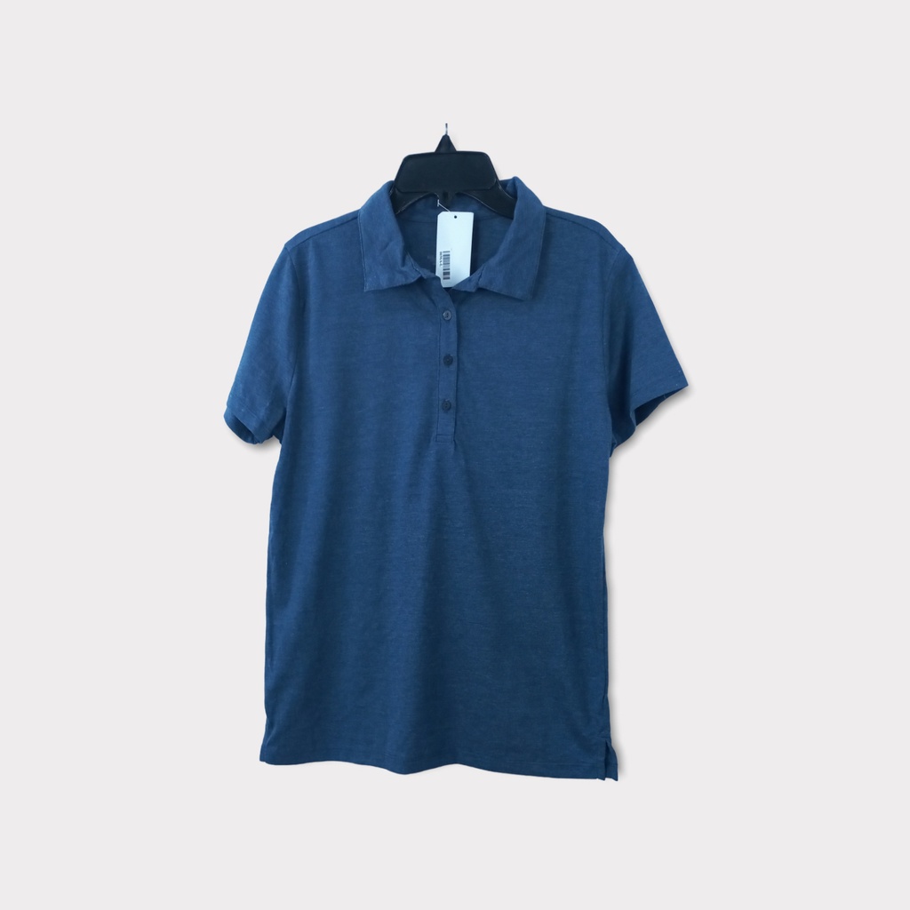 Hema - Kaos Kerah Cewek Warna Abu Abu