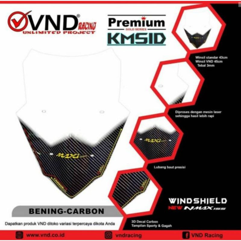 (BISA COD) New Windshield Nmax Model Vector Ready VND Buat Nmax Lama &amp; Nmax New 2020 / Visor Nmax