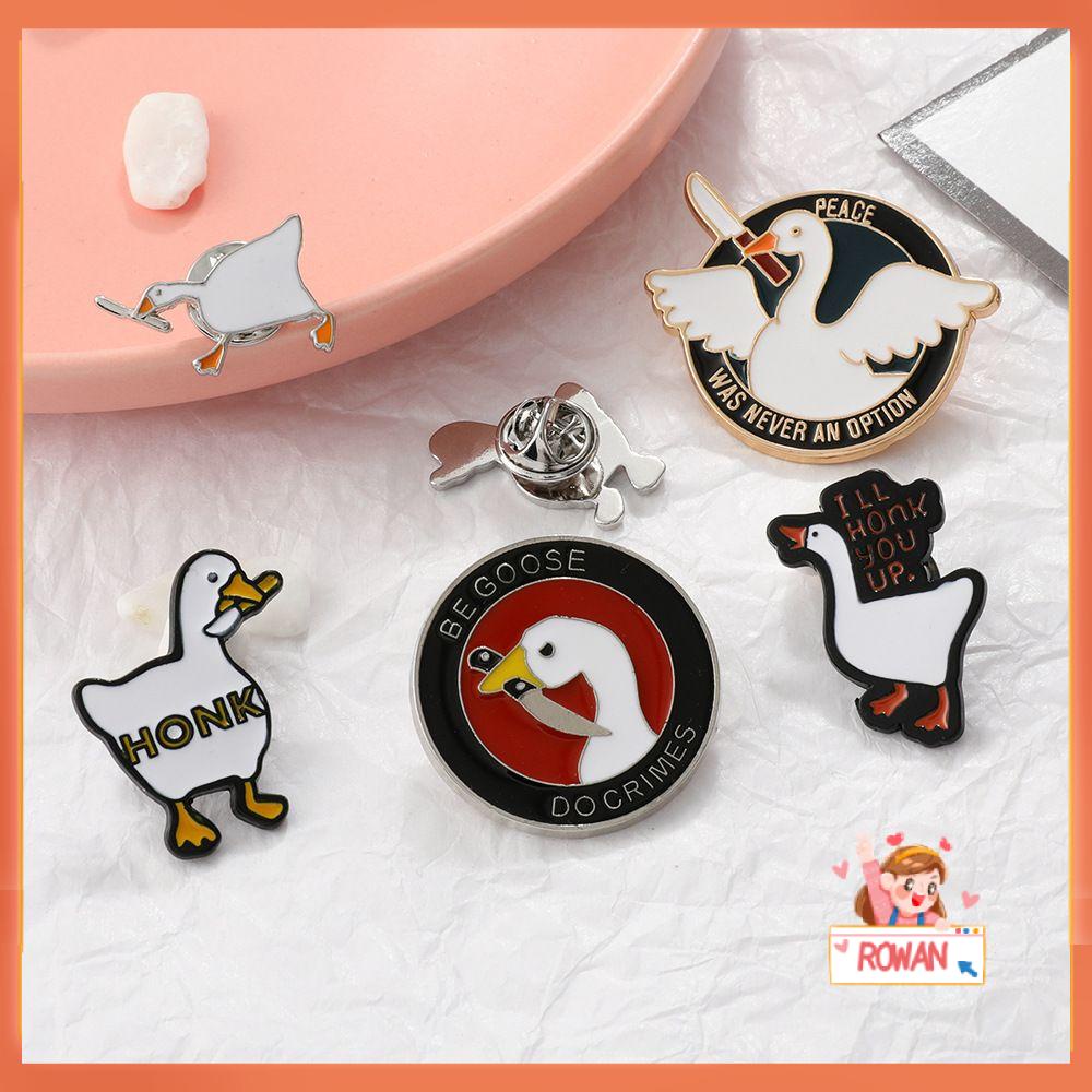 R-flower Be Goose Do Crimes Bros Baru Angsa Doing Crime Lapel Pin Bros Hewan