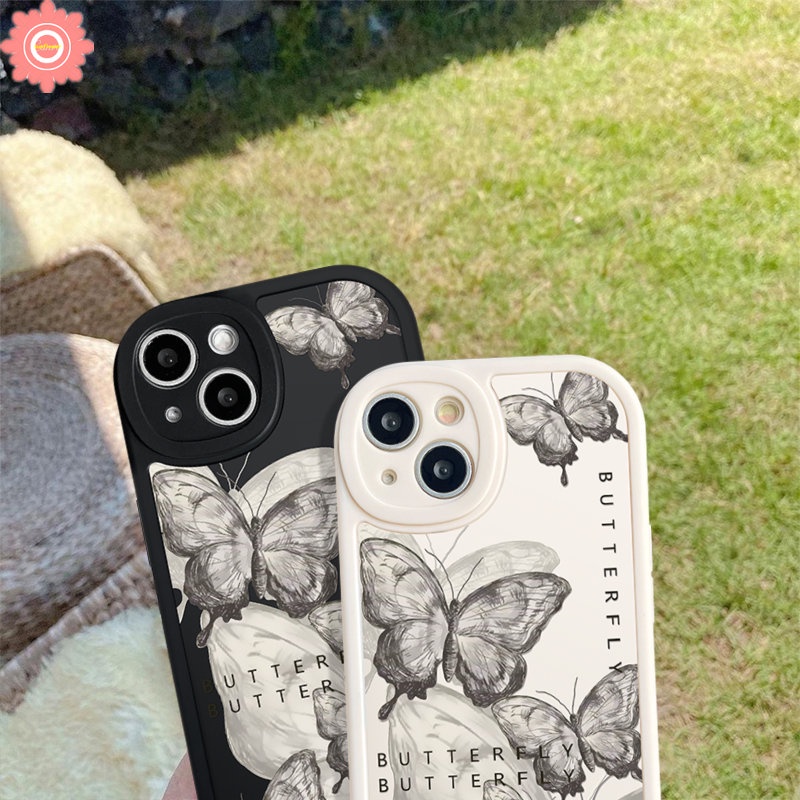 IPHONE Case Kompatibel Untuk Iphone11 12 14 13 Pro MAX 7plus XR 7 8 6 6s 14 Plus X XS MAX SE 2020 Fantasy Butterfly Soft TPU Back Cover