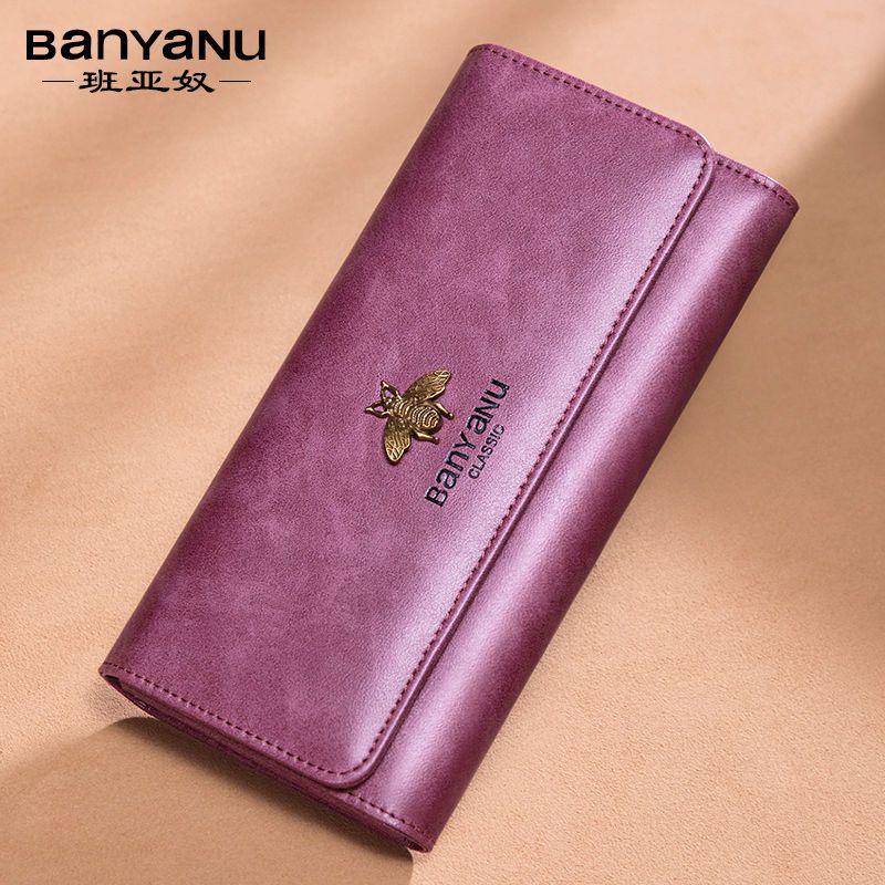 Sera Dompet Panjang Wanita Bagian 2023 Gaya Korea Baru Kulit Sapi Multi-Kartu Fungsi Dompet Fashion Retro Wanita Kopling tas