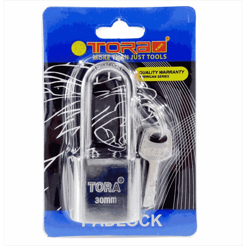 NEW TORA Padlock Safety Long American 30 mm - Gembok Panjang 3 Kunci