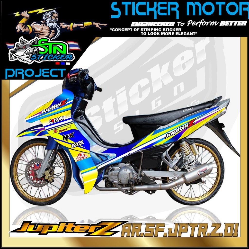 Striping Stiker Jupiter Z - Sticker Motor JUPITER Z BURHAN Lis Variasi Hologram AR 01