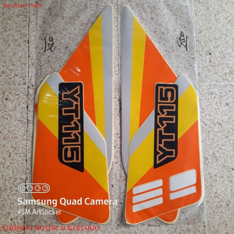 (ORI) Striping Yamaha YT115 Sticker YT115 Striping YT115 Sticker Yamaha YT115