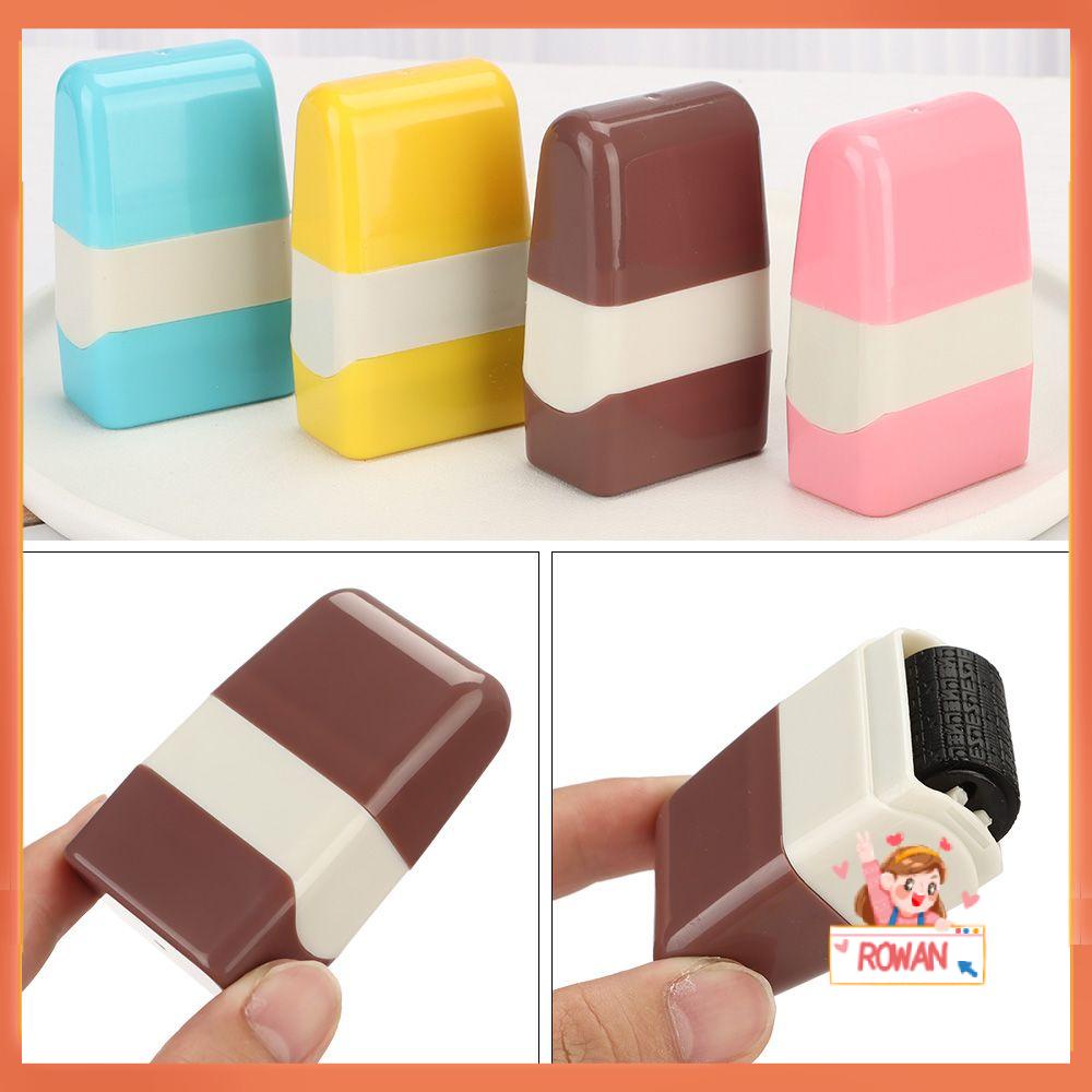 R-flower Security Stamp Roller Portable Roller Stamp Informa Coverage Pelindung Privasi Roller