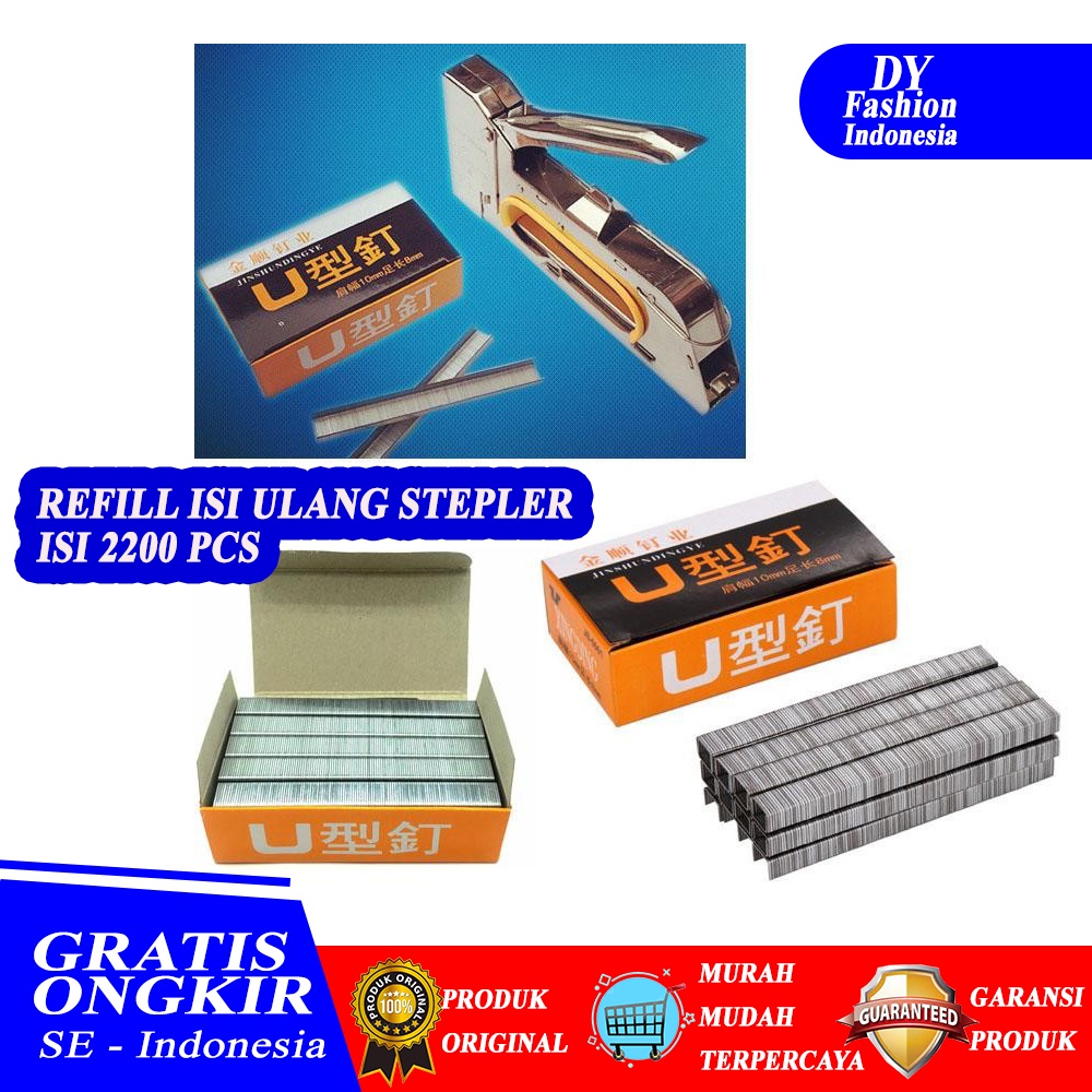

Refill Stapler tr13 6 8 isi 2200 Gun Tacker SP835 Staples Stapless Cekrekan Hekter Gun Tacker Staples Sofa Pengokot Stapler Tembak Staples Jok Stepler Motor