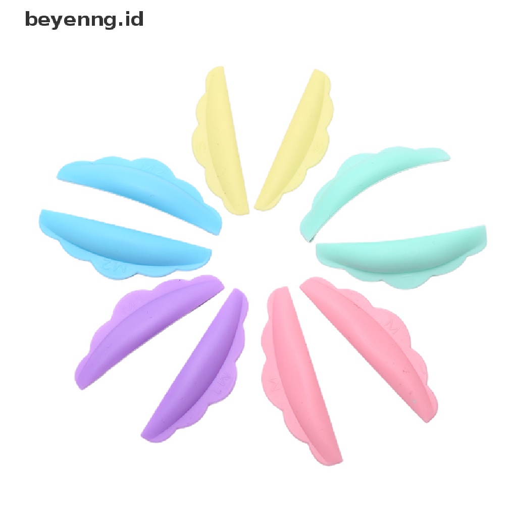 Beyen 5pasang Silikon Eyelash Perm Pad Colorful Eyelashes Batang Penjepit Bulu Mata Aksesoris ID