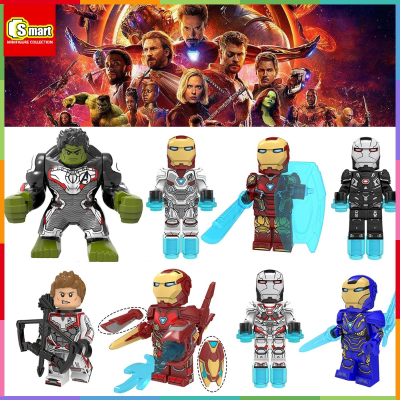 Avengers Boneka Mini Iron Man Series Cocok Hulk Hawkeye Quantum Suit Puzzle Rakitan Mainan Blok Bangunan