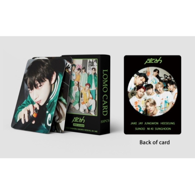 55pcs/box ENHYPEN Jepang Album Photocards Jungwon Heeseung Jay Jake Sunghoon Sunoo Niki Lomo Cards Id- Kpop Postcards