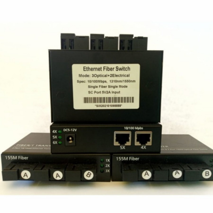 Netfo 3F2L 3FO 2Lan Media Converter 3 FO 2 Lan N