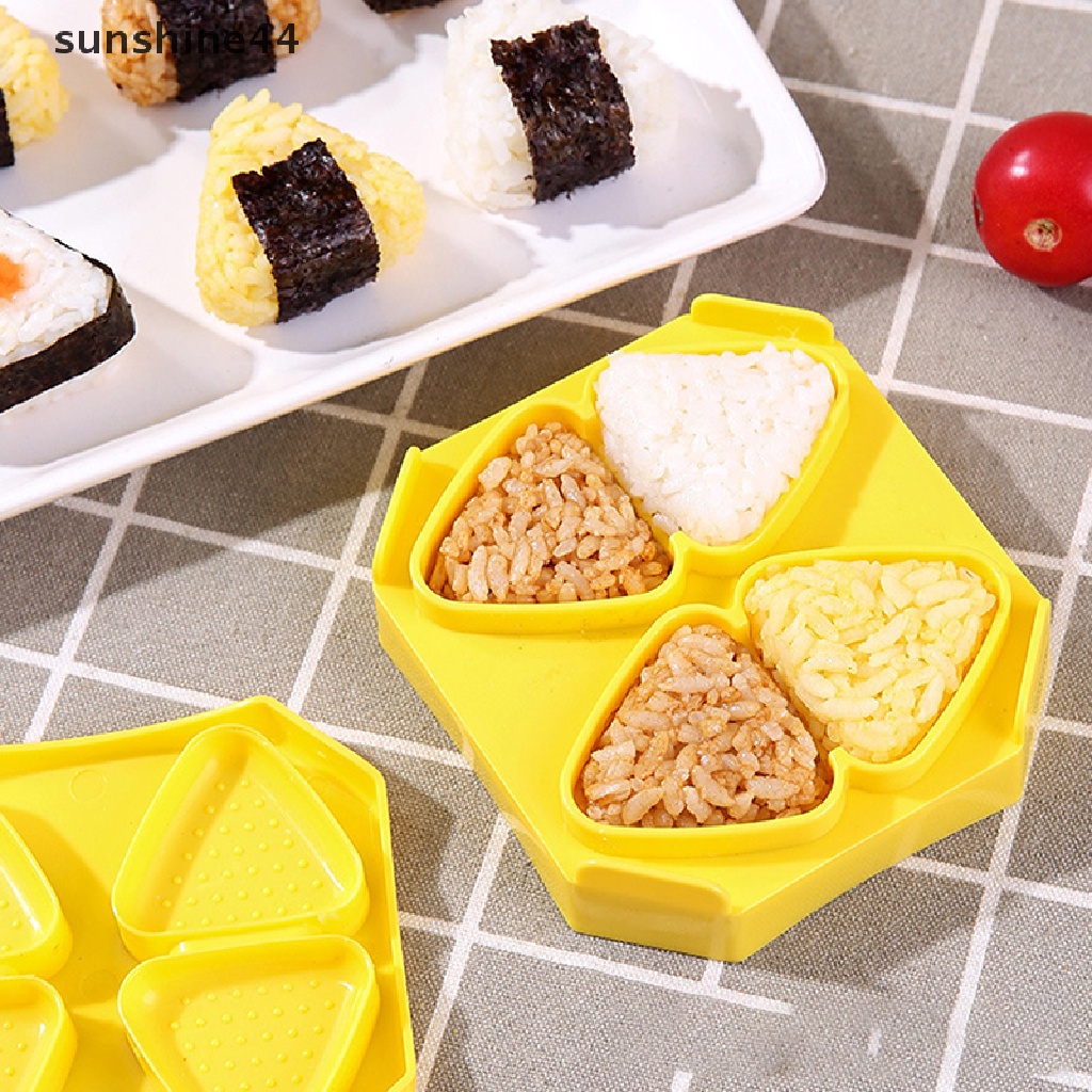 Sunshine 1Set Cetakan Nasi Bola Segitiga Kecil Mini DIY Baby Rice Mold Sushi Bento Mold ID