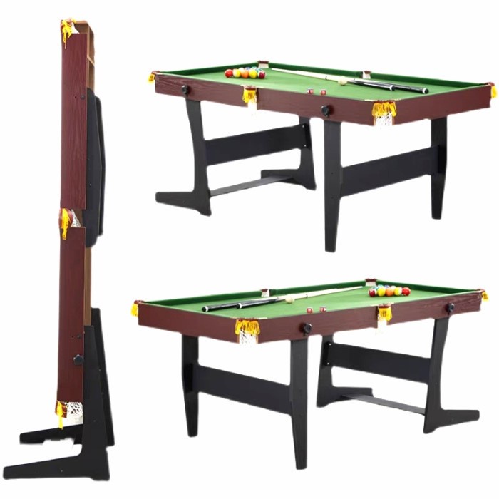 Foldable Pool Table Meja Billiard Lipat 6 Feet Billiard 6 Ft