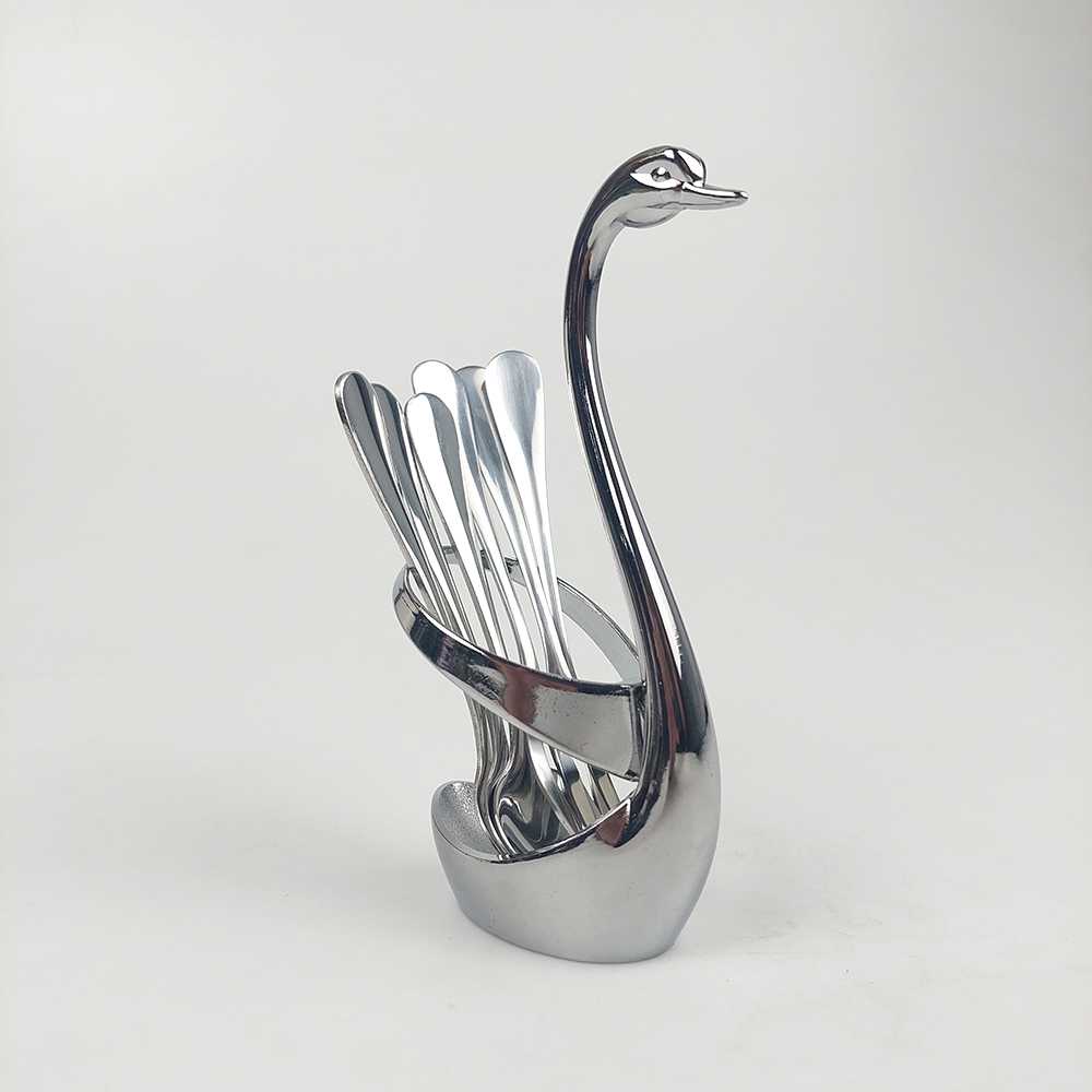 (BISA COD) FTIHSHP EWIN Sendok Garpu Elegant Swan Flatwares Base Stainless Steel - NP311