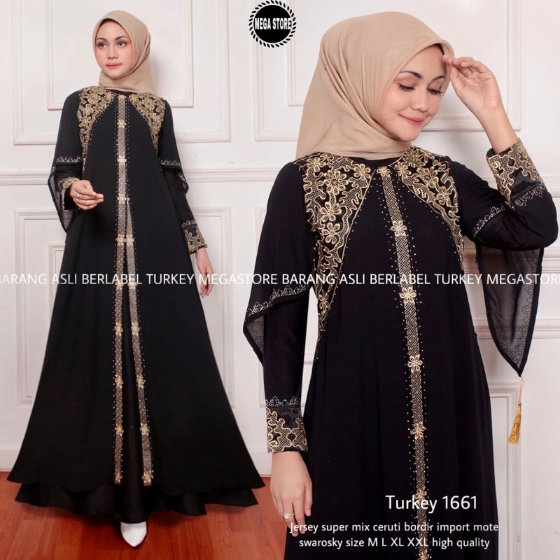 Terbaru ✨ Dress Syar'I Gamis Turkey 1661 Hawa #460 Dress Busana Muslimah By Original Mega Store Farz