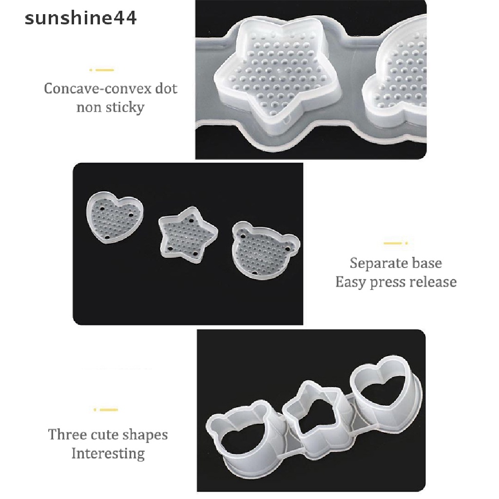 Sunshine 1Pc Cartoon Shape Rice Ball Set Sushi Mold Bento Stamper Kitchen Accessories ID