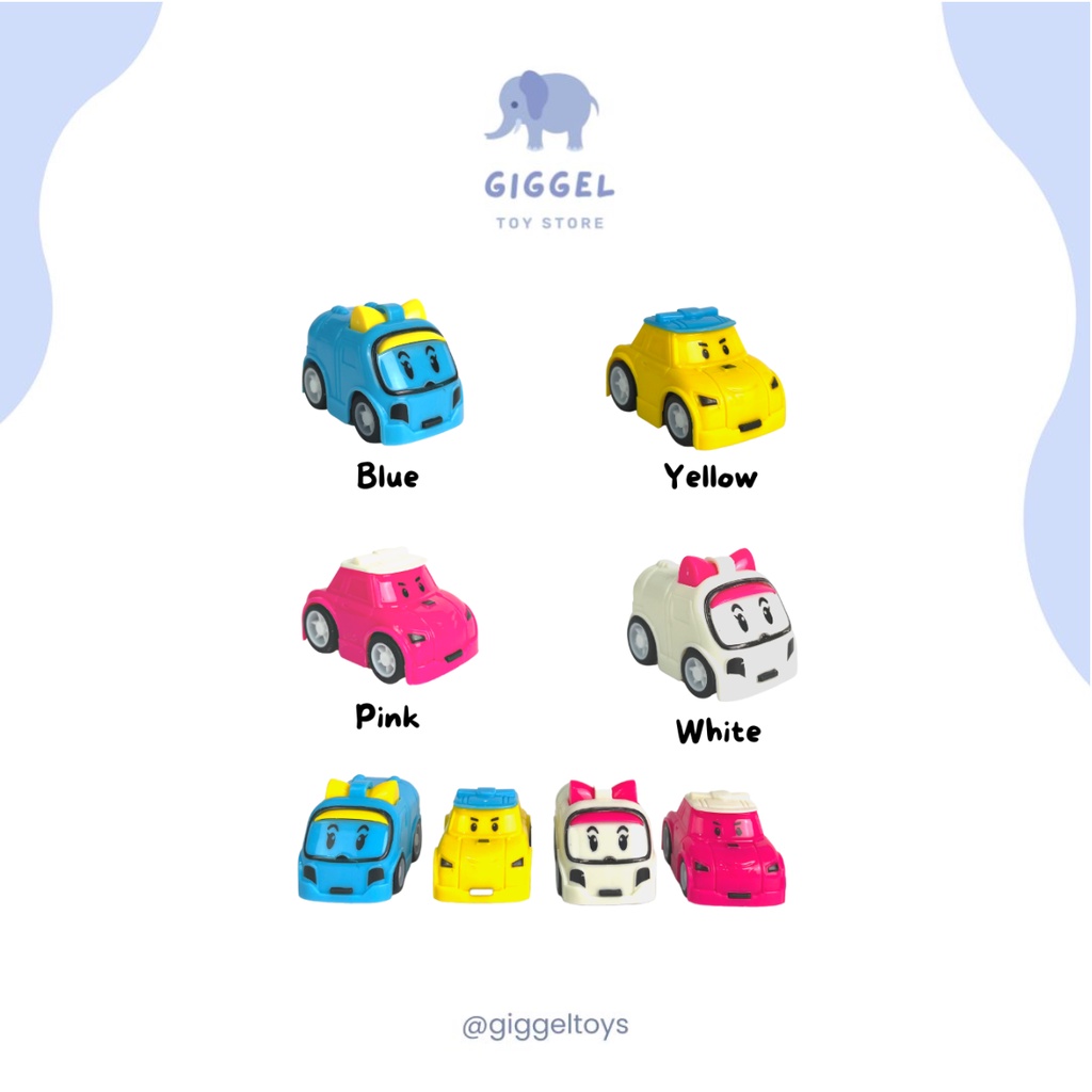 [ Giggel ] Mini Animal Car / Pullback Mainan Mobil Mobilan Bentuk Animal Lucu / Mobil Kartun Hewan