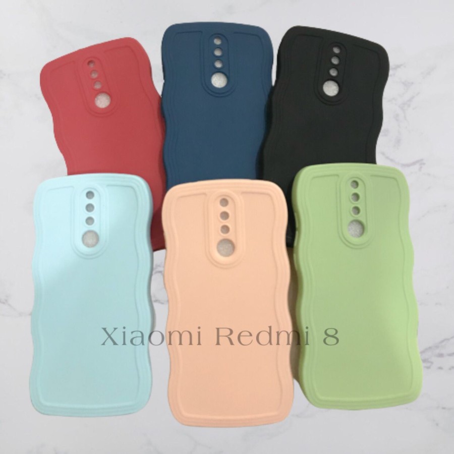 CASE REDMI 8 - SOFTCASE SILIKON GELOMBANG WARNA PRO CAMEARA - BD