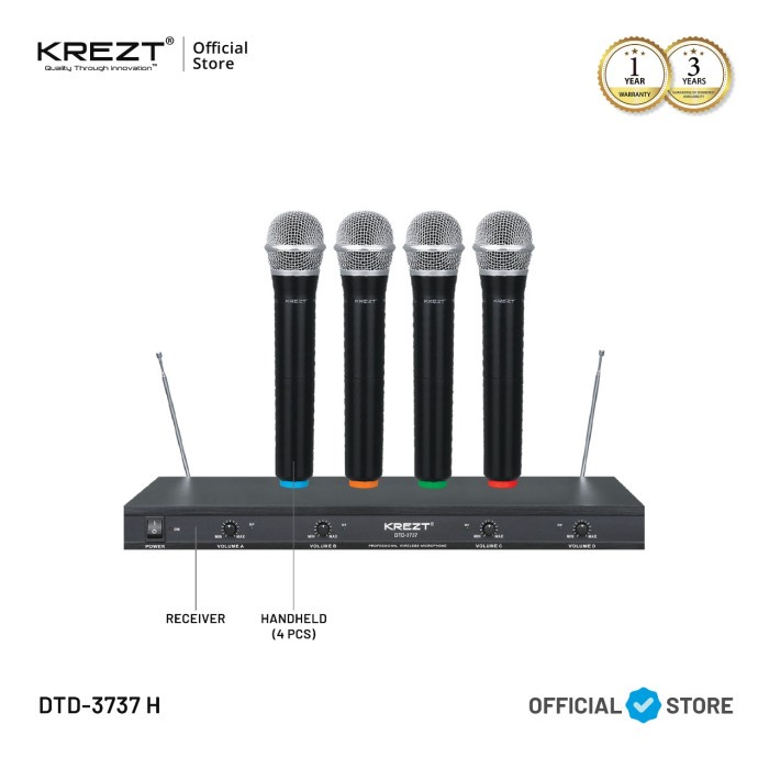 PROFESSIONAL WIRELESS MICROPHONE SYSTEM KREZT DTD-3737 - Lavalier