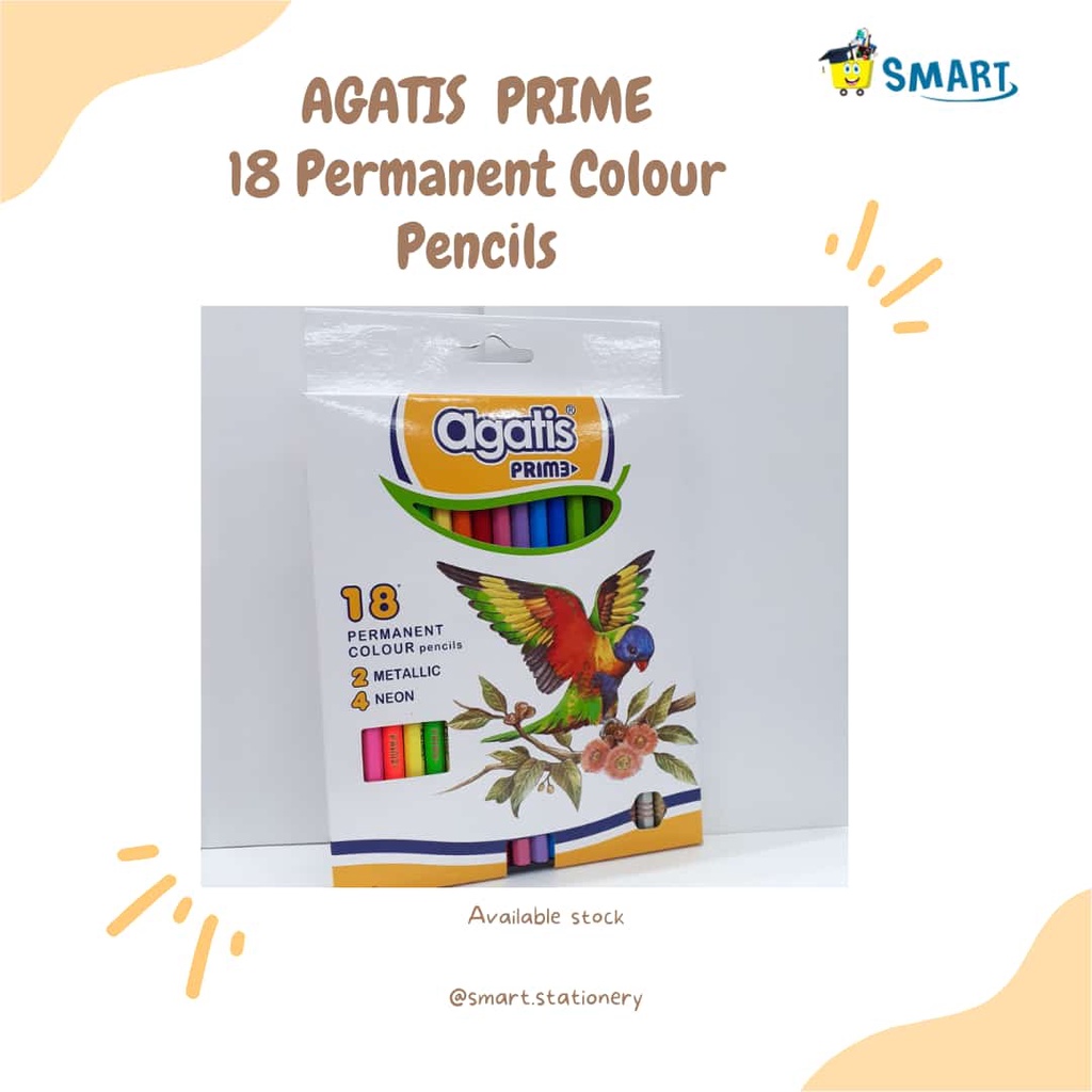 

AGATIS PRIME 18 PERMANENT COLOUR PENCILS