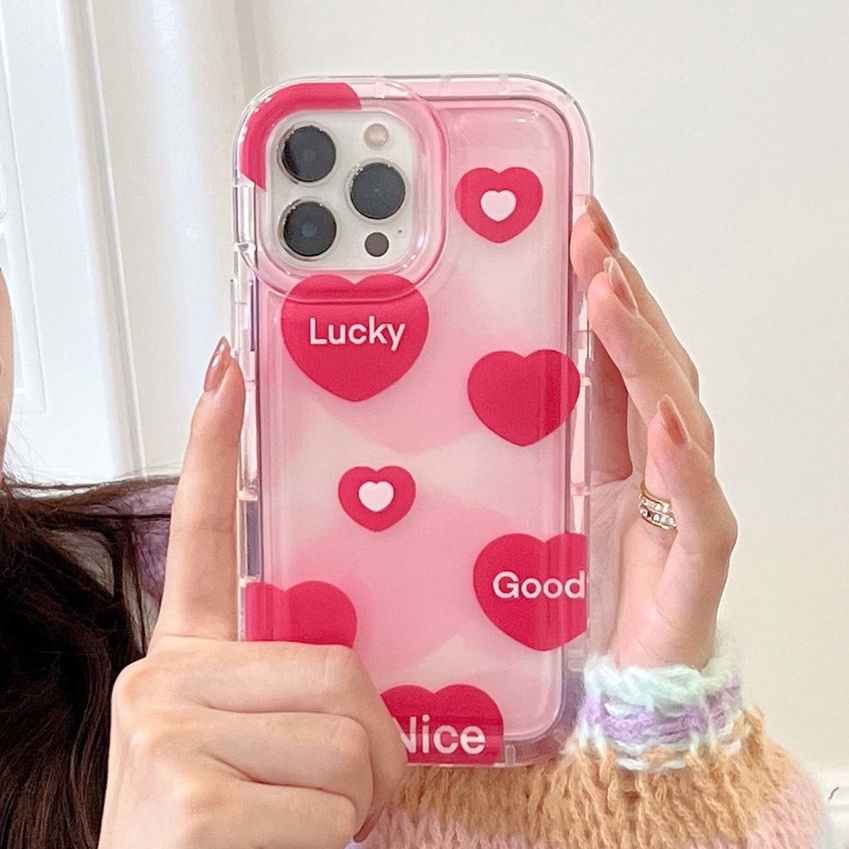 IPHONE Cinta Soft Phone Case Kompatibel Untuk Iphone14 13 11 12 Pro XS Max X Xr7 +8 Plus Casing TPU Silikon Shockproof Cover