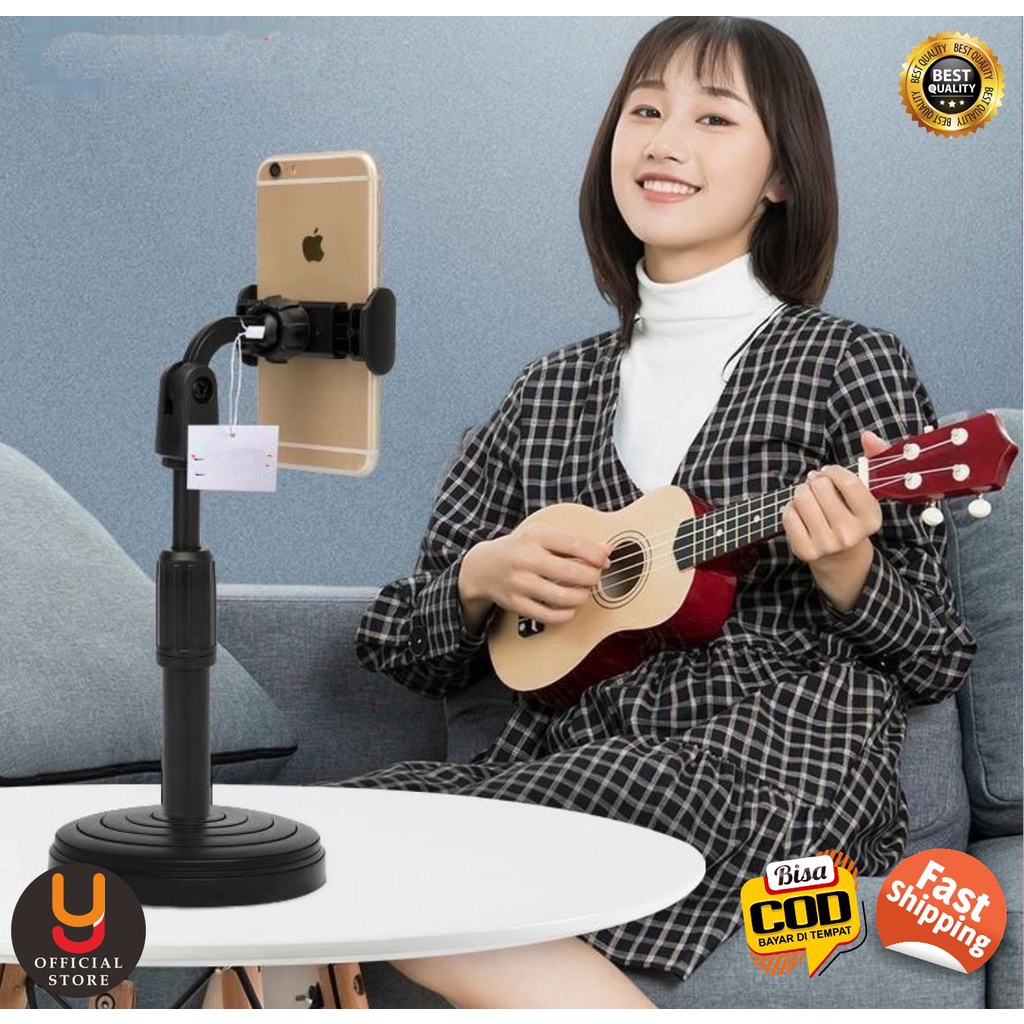 Desktop Narsis Selfie Holder Stand Tripod Monopod Vertical Horisontal Tongsis HP Smartphone Phone Li