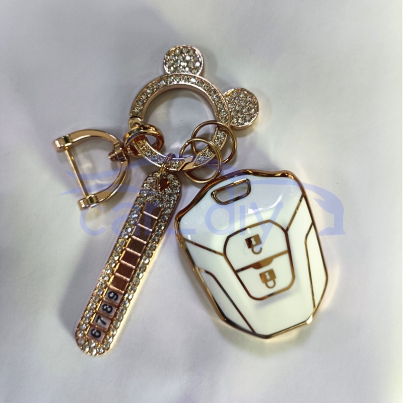 Tpu Key Case Remote Cover Fob Dengan Gantungan Kunci Untuk Isuzu D-MAX 2020-2022 Mu-7 Mu-x Pelindung Shell