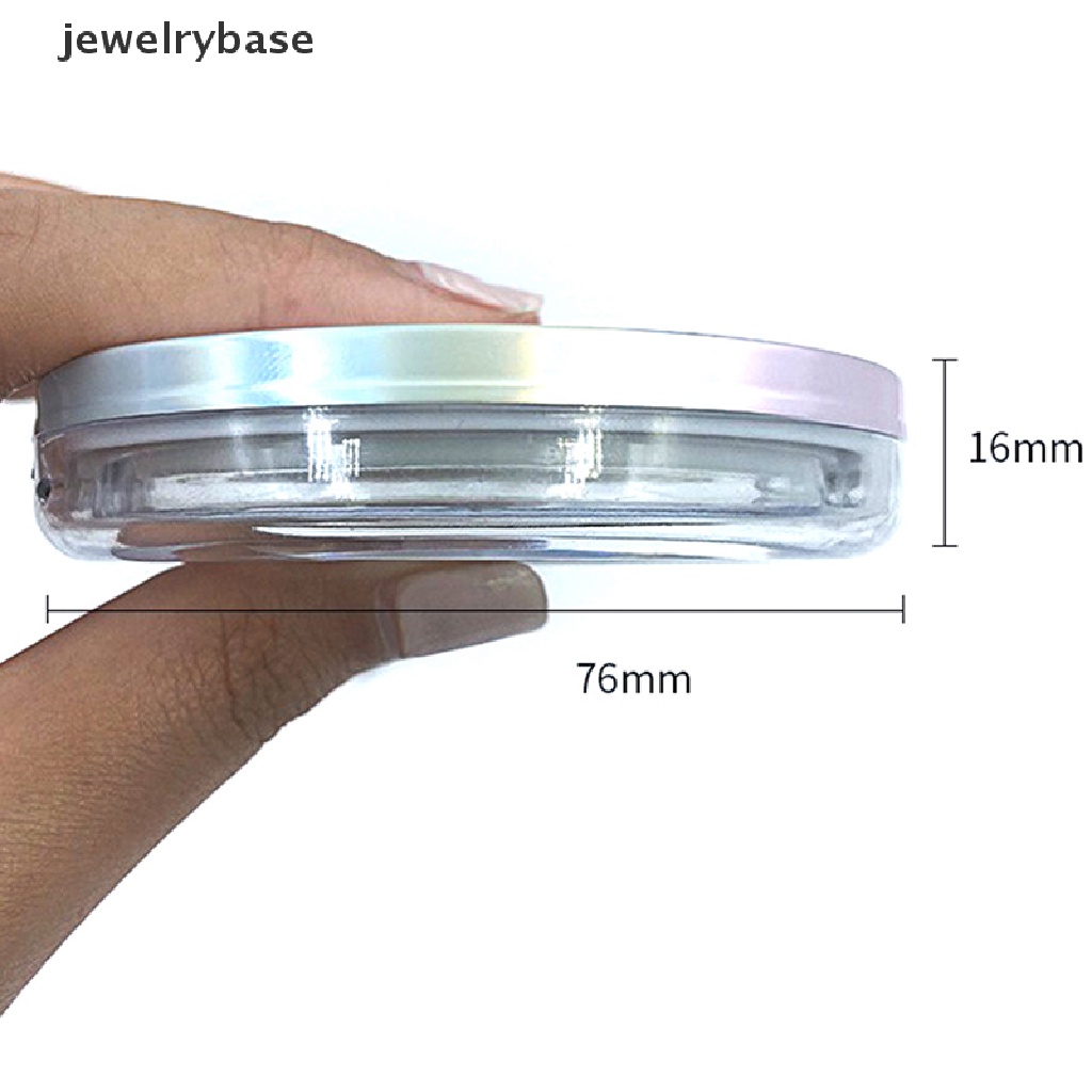 [jewelrybase] 1pcs Ayakan Kosmetik Kosong Portabel Longgar Jar Wadah Puff Kotak Wadah Case Butik