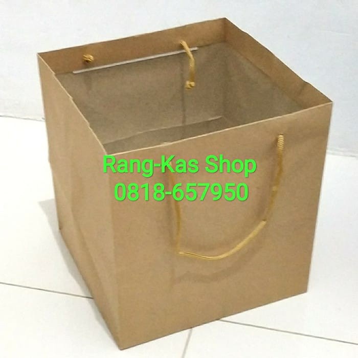 

⭐BISA COD⭐ Paper bag Kue 22x22 polos samson doff