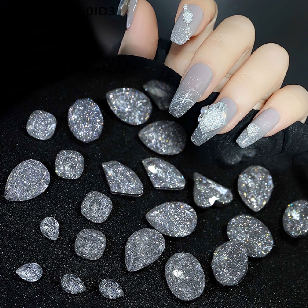 [HOT] 1bag Glittery Rhinestone Nail Art Kristal Pesona Manicure Dekorasi Perhiasan [ID]