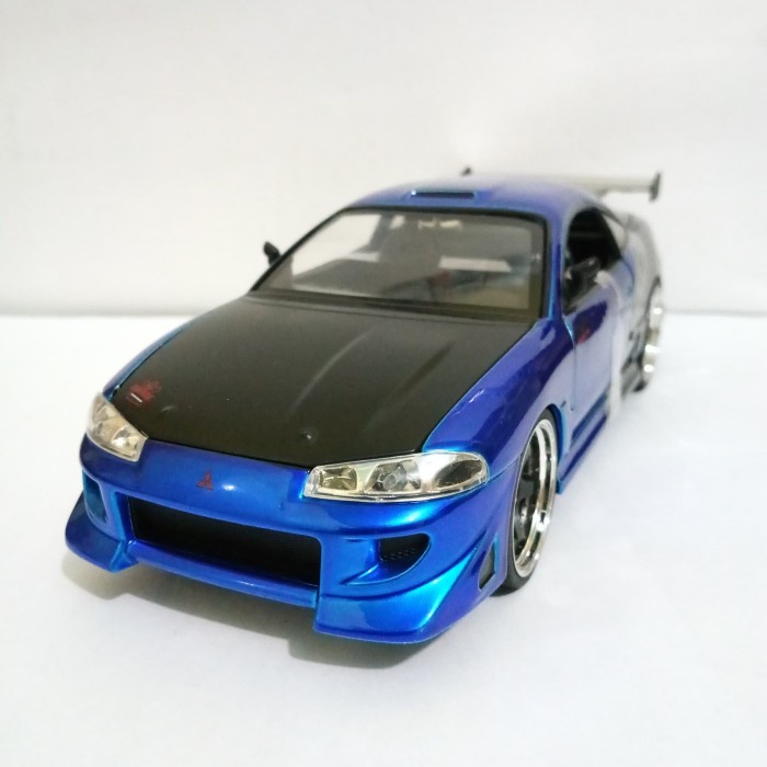 Diecast / Miniatur Mobil Sport 1955 Mitsubishi Eclipse blue JDM Tuners
