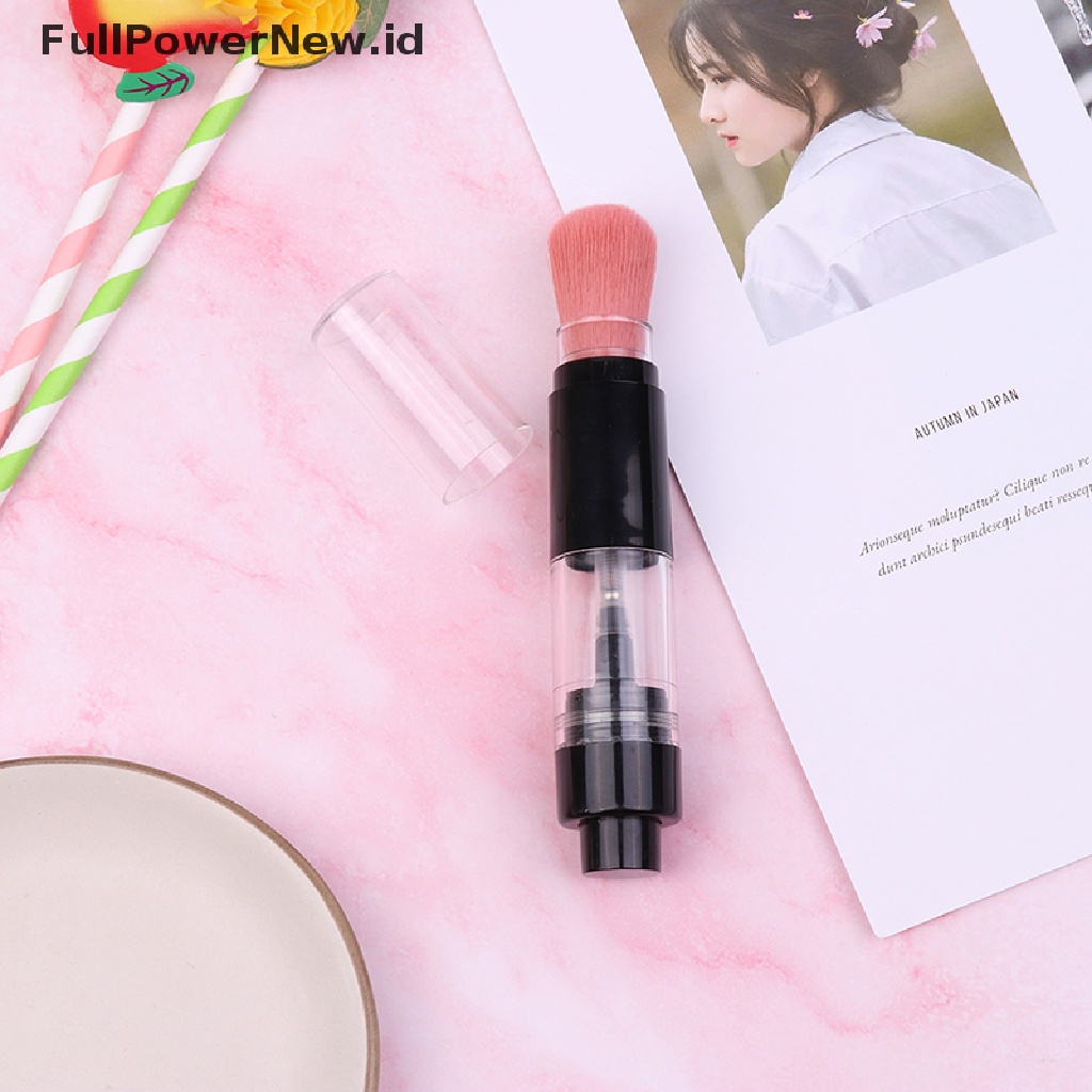 Power Refillable Powder Brush Makeup Kuas Makeup Bubuk Kosmetik Serat Buatan ID