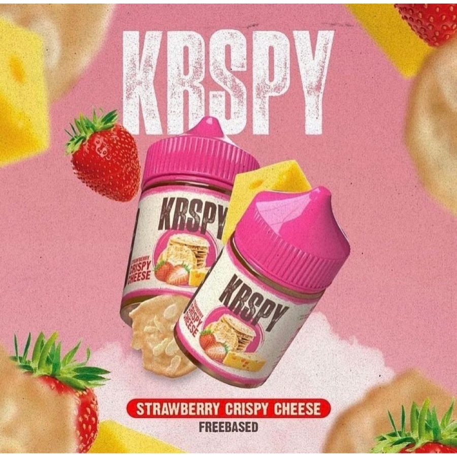 KRSPY V2 STRAWBERRY CRIPSY CHEESE FREEBASE 60ML BY KER X 2NEEMA