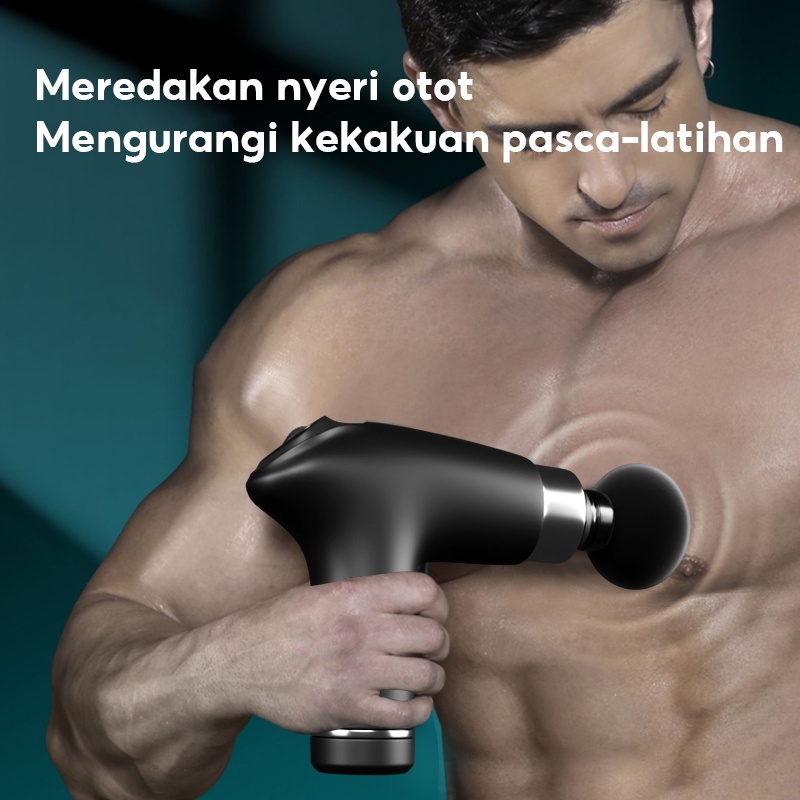 HAN RIVER Alat pijat   MASSAGE GUN - DEEP TISSUE MUSCLE MASSAGER GUN-HITAM