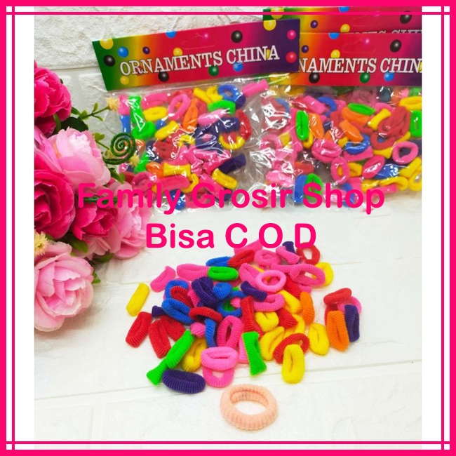 Ikat Rambut Kain Ornaments isi 50 pcs