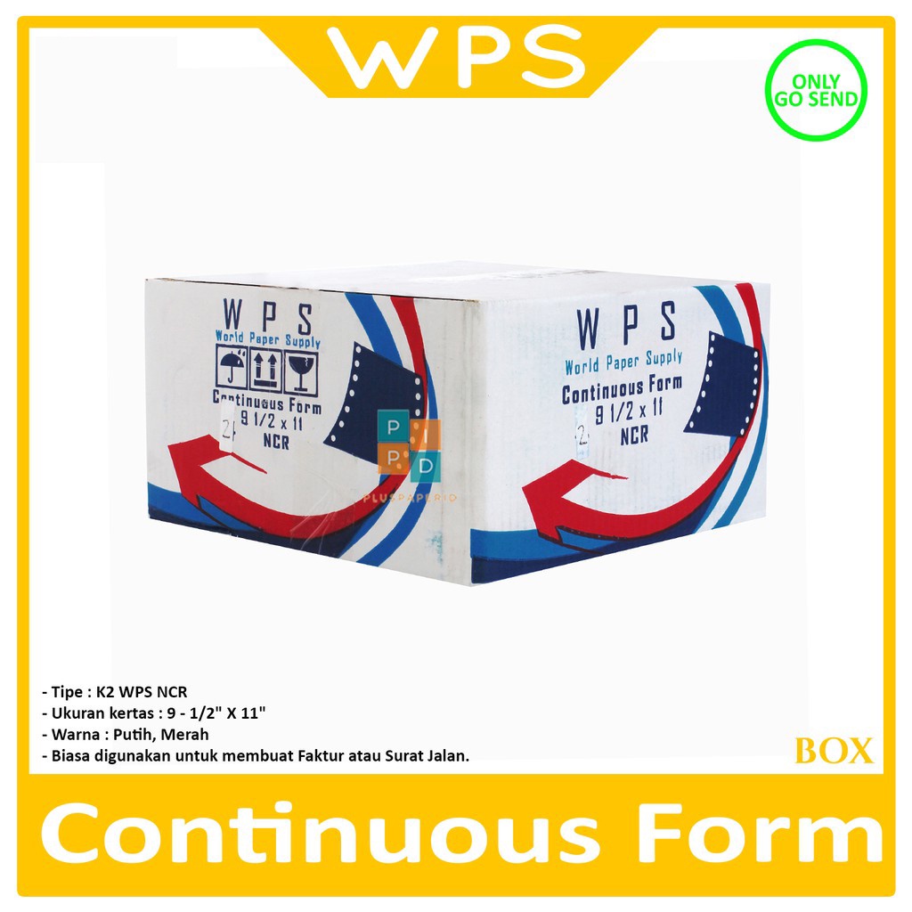 

WPS Continous Form 2 Ply 9 1/2 x 11 Ncr - Box