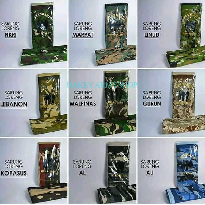 Sarung Kain Sholat Loreng TNI - ( STANDAR / AMMO )