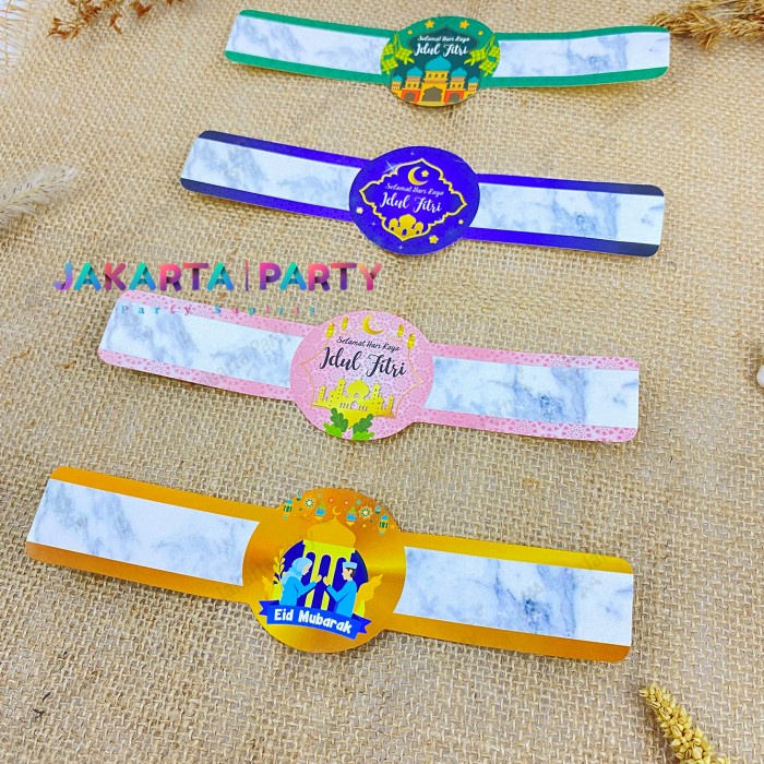 Stiker Belt Idul Fitri 10 Pcs / Stiker Toples Kue Kering / Stiker ied