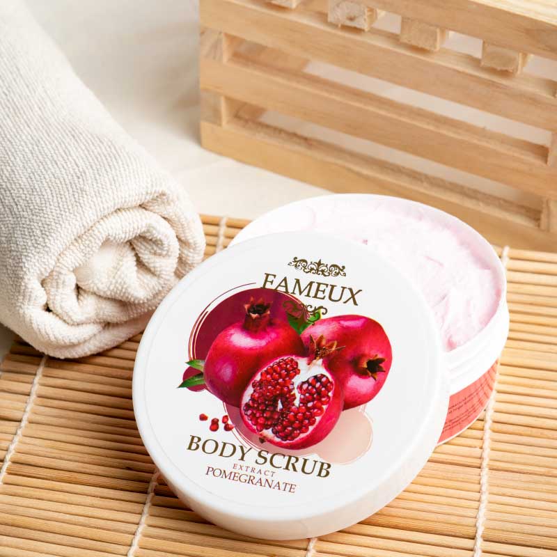 FAMEUX Whitening Body Scrub With Pomegranate 250gr BPOM