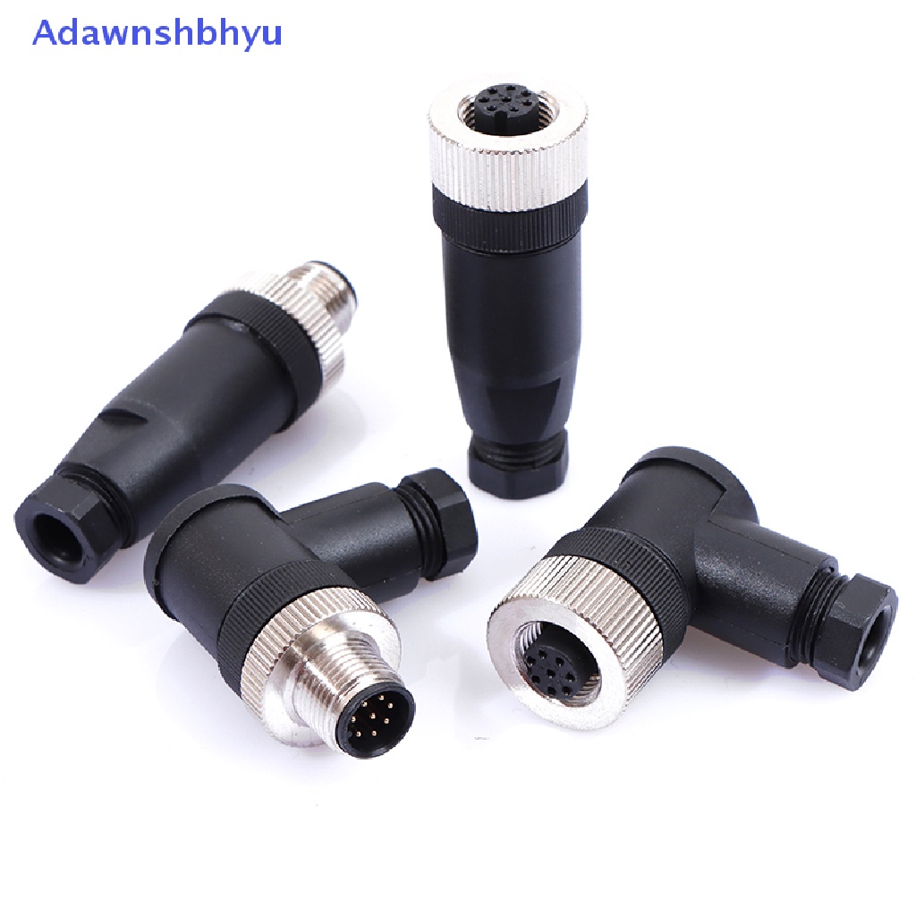 Konektor Sensor Anti Air Adhyu M12 Colokan Male &amp; Female 8pin Wire Connector ID