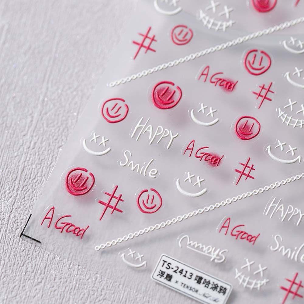 Mxbeauty Stiker Kuku Kartun Hewan Kelinci Jepang Lucu Tulip Cherry Dekorasi Kuku
