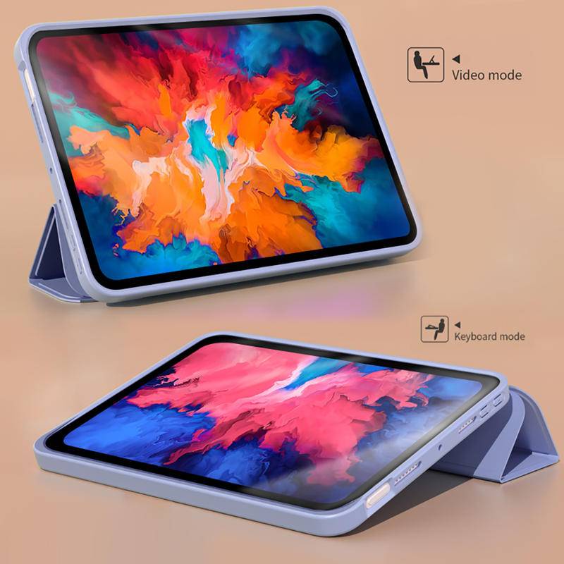 Soft Silicon Case Untuk Lenovo Tab P11 Pro Plus TB 2021 J606F F607F F706F F716F J616F Tri-Fold Stand Hard Back Cover Untuk Legion Y700 8.8 2022 Case