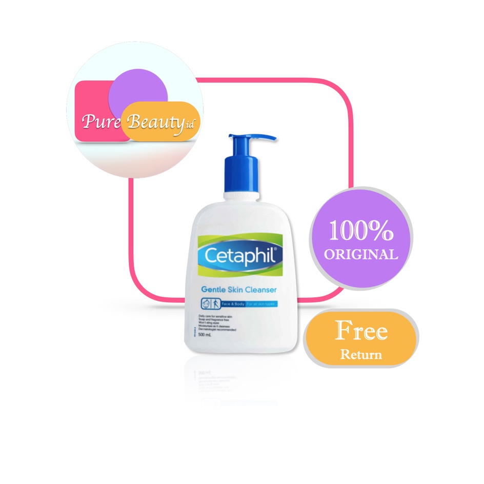 Cetaphil Gentle Skin Cleanser 500ml Melembabkan Menjaga Keelastisitasan Halus ❤100% Original ❤